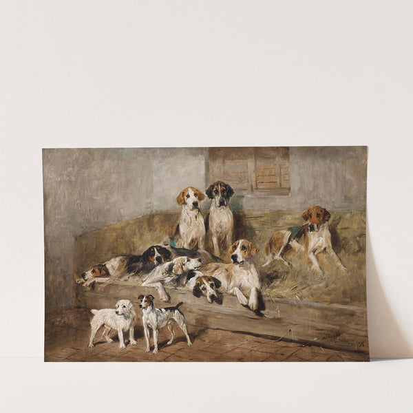 Hounds and Terriers in a Stable by John Emms