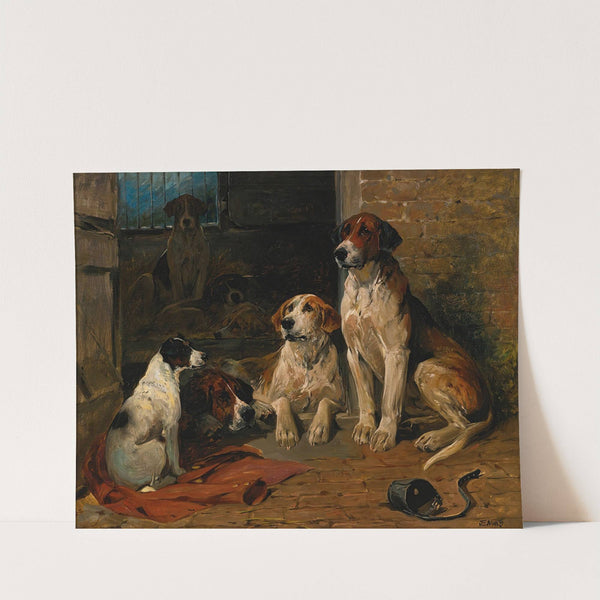 Hounds By a Kennel by John Emms