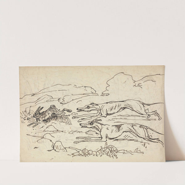 Hounds Chasing a Hare by Thomas Bradshaw