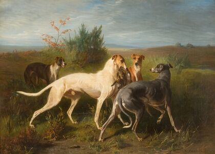 Hounds with their prey — size preview