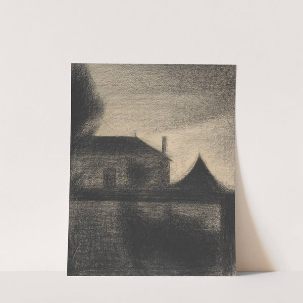 House at Dusk (La Cité) (1881–82) by Georges Seurat