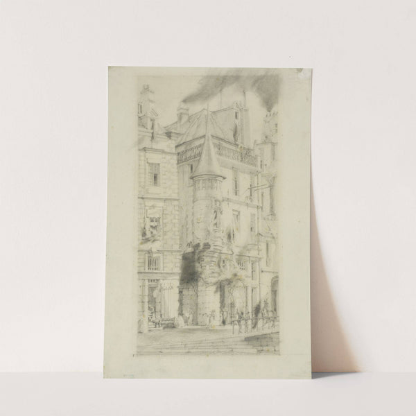 House with a Turret, rue de la Tixéranderie, Paris (1852) by Charles Meryon