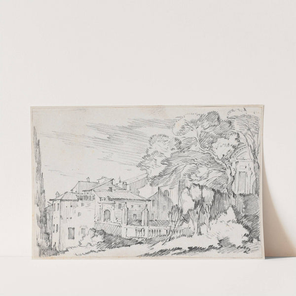 Houses and a Garden on a Hillside in Italy by Joseph-Marie Vien