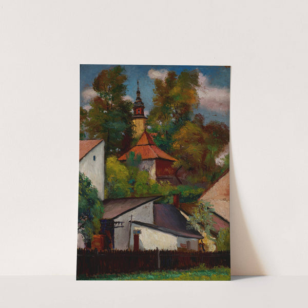 Houses and the Church at the Salwator Hill in Krakow by Henryk Dietrich
