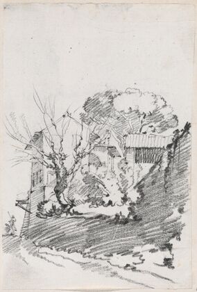 Houses beside a Road in Italy