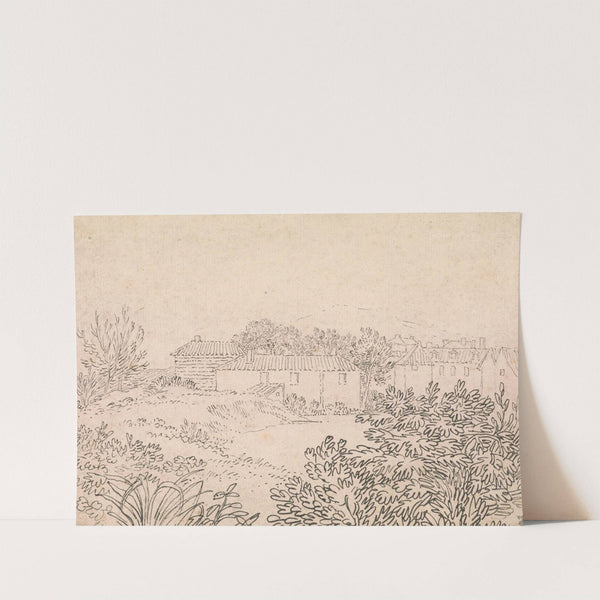 Houses by an Italian Lake by Alexander Cozens