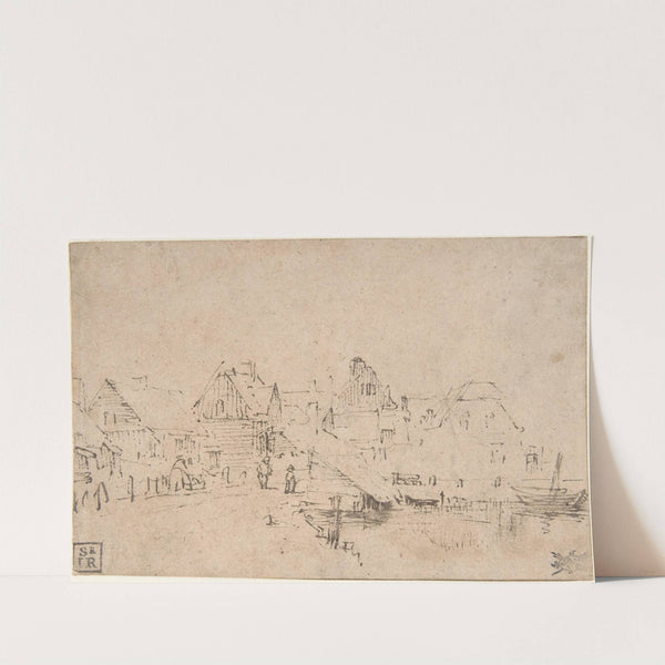 Houses by the Water by Rembrandt van Rijn