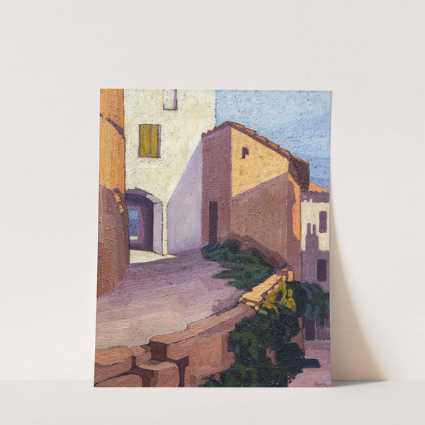 Houses in Puycelsi by Georges Gaudion