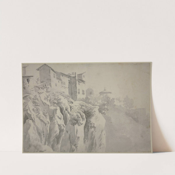 Houses on high rocks by Jean-Jacques de Boissieu