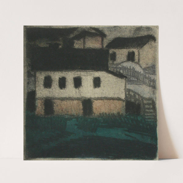 Houses on the beach (1914) by Alvar Cawén