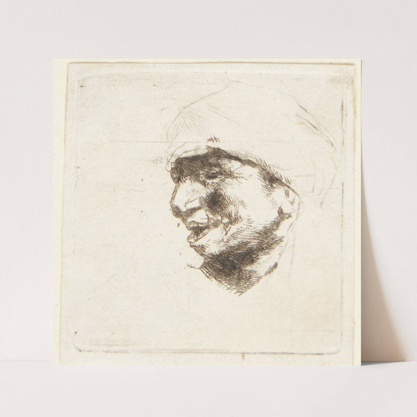 Hoved af en leende bonde by Cornelis Pietersz. Bega