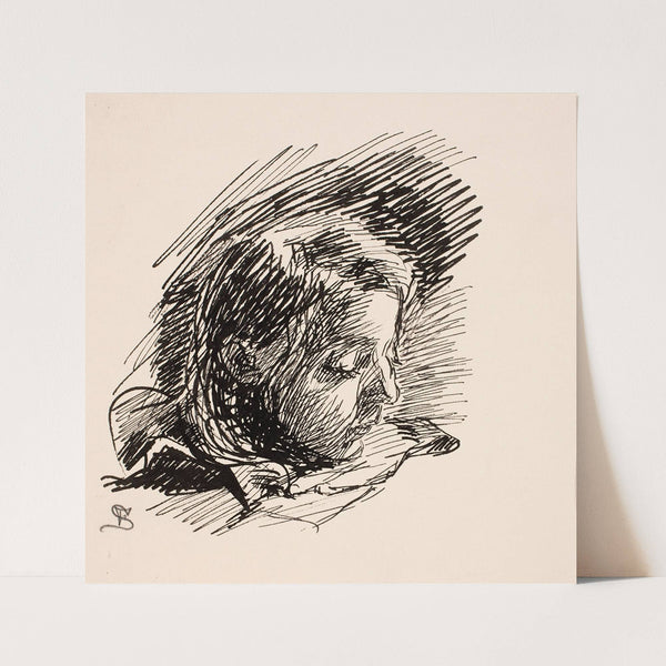 Hoved af kunstnerens datter Clara (Nolle) by Fritz Syberg