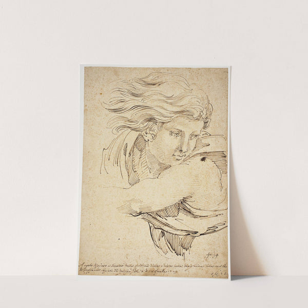 Hovedet af en engel, efter Raphael by Pier Leone Ghezzi