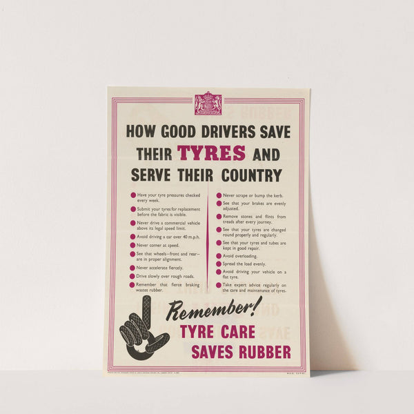 How Good Drivers Save Their Tyres and Serve Their Country by Anonymous