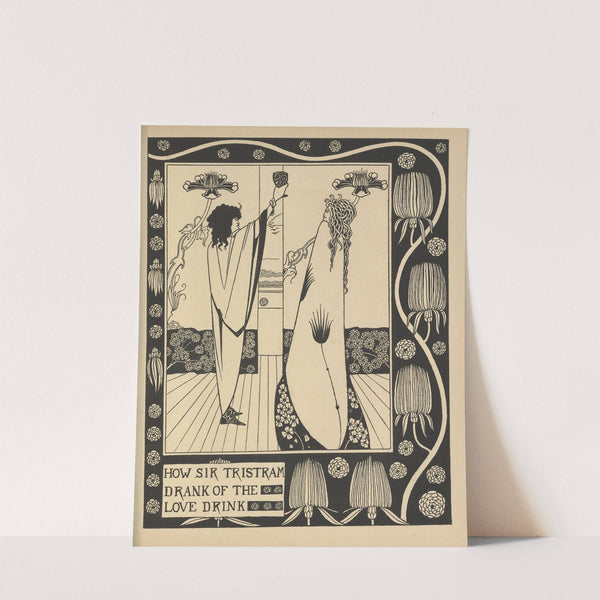 How Sir Tristram drank the love drink (1893-1894) by Aubrey Vincent Beardsley