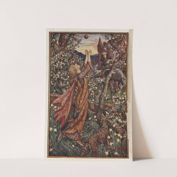 How the King found the girl playing ball in the orchard by Henry Justice Ford