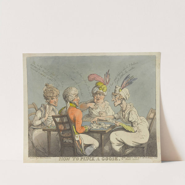 How to pluck a goose (1802) by Thomas Rowlandson