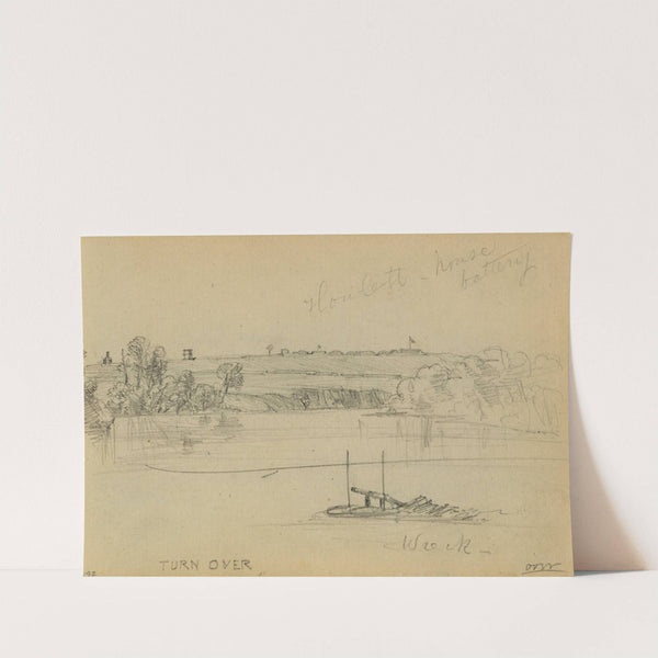 Howlett house battery by Alfred Rudolph Waud