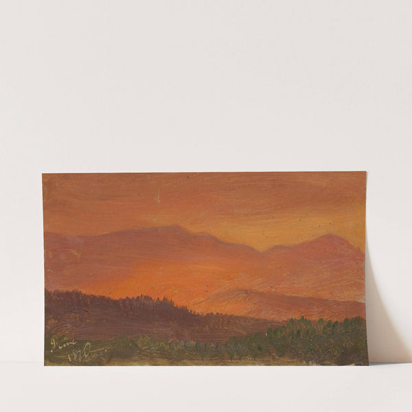 Hudson Valley and Distant Mountains at Sunset (1870) by Frederic Edwin Church