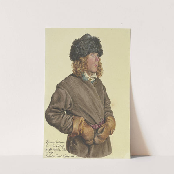 Hüftbildnis eines jungen russischen Bauern by Gerhardt Wilhelm von Reutern