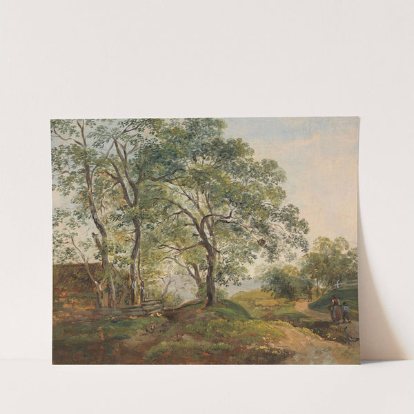 Hügelige Baumlandschaft mit Hütte by Johann Georg von Dillis