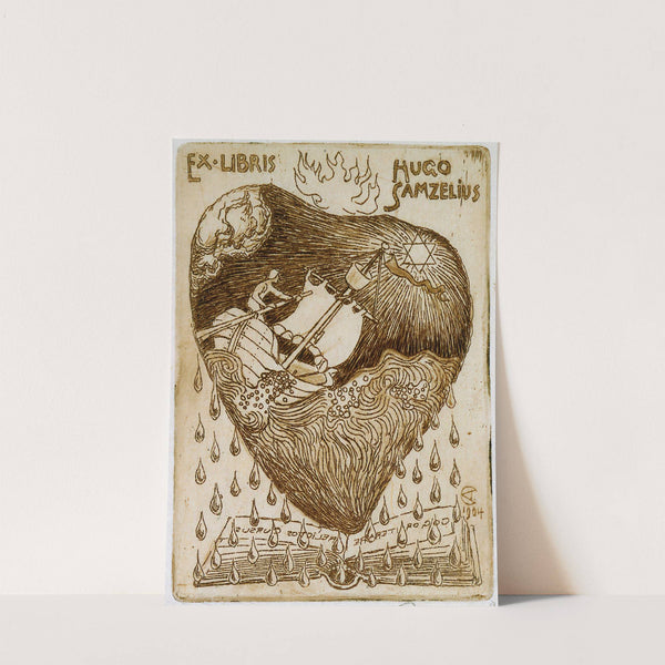 Hugo Samzeliuksen exlibris (1904) by Akseli Gallen-Kallela