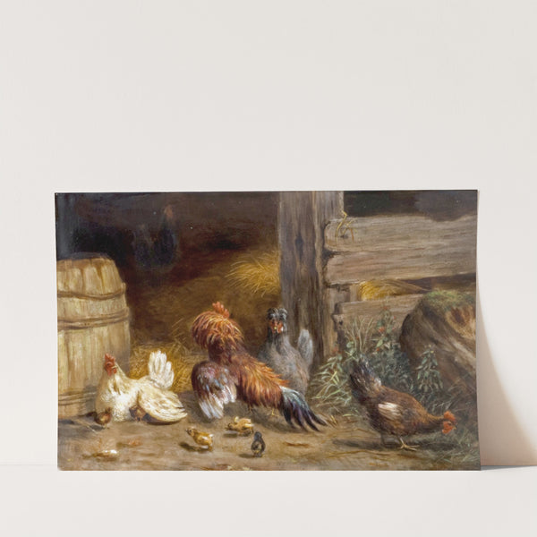 Hühner im Stall by Carl Jutz