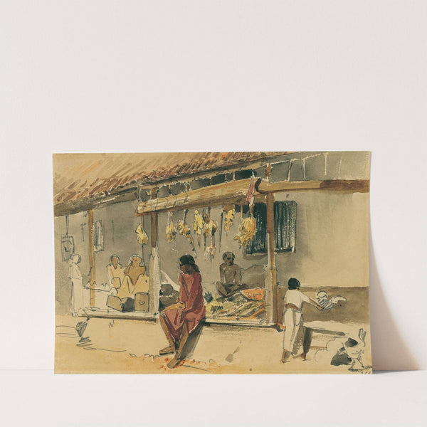 Hühnerhändler in Point de Galle auf Ceylon (Sri Lanka) by Joseph Selleny