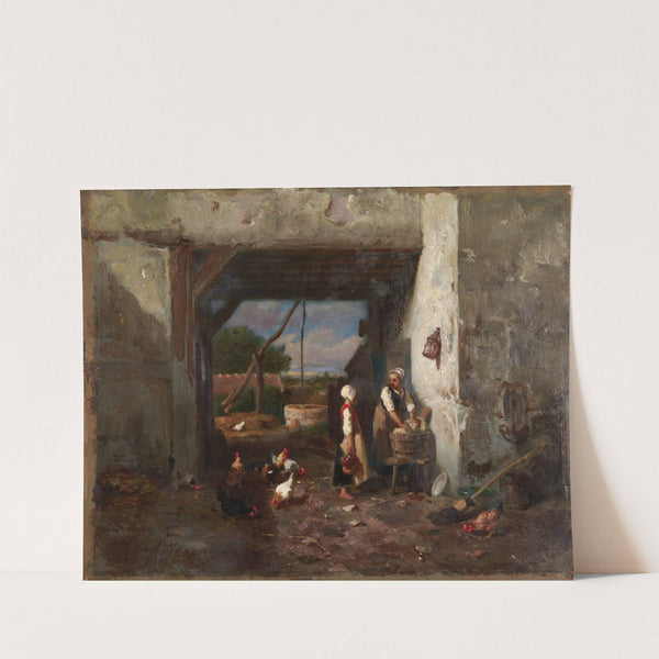 Hühnerhof (1870) by Charles Emile Jacque
