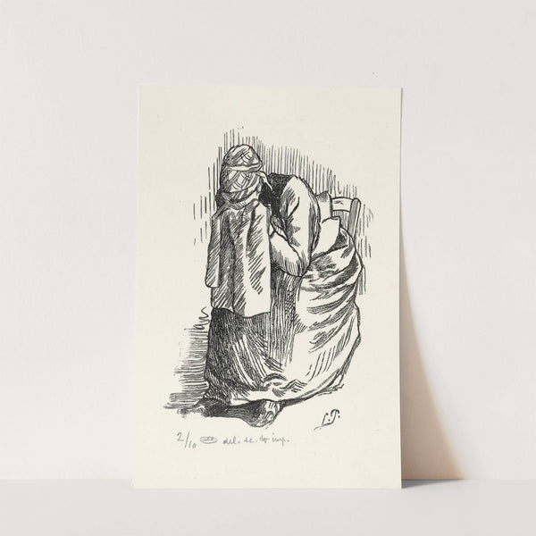 Huilende vrouw (1886) by Lucien Pissarro