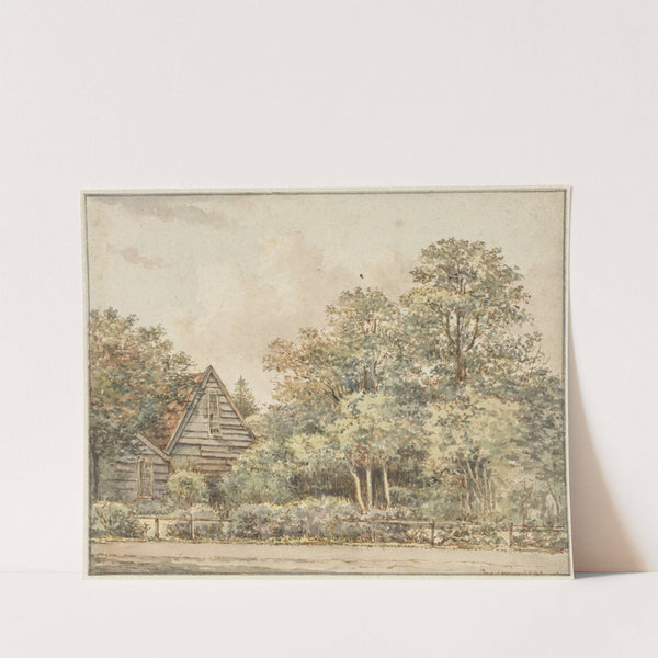 Huis in boomrijke omgeving (1830 - 1839) by Pieter Ernst Hendrik Praetorius