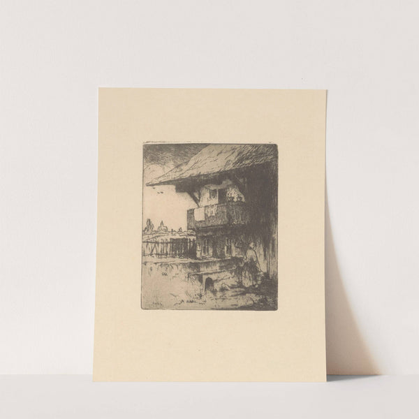 Huis met balkon in Zwitserland (1888-1934) by Willem Adrianus Grondhout