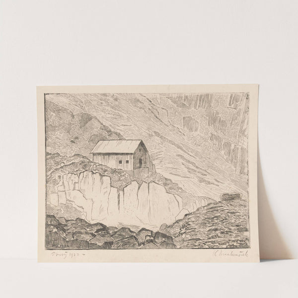 Huis op een berg by Henri Braakensiek