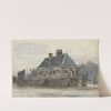 Huis op een steiger by Willem Anthonie van Deventer