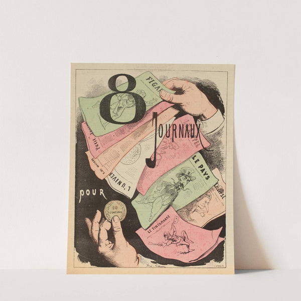 Huit journaux pour 2 sous (1875) by André Gill