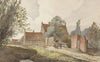 Huizen langs een pad bij Amsterdam