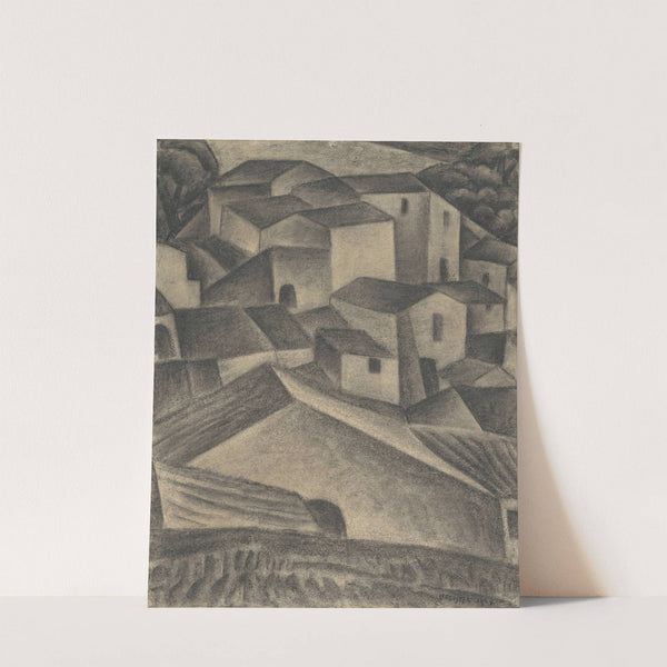 Huizen van een Italiaans dorp (1924) by Leo Gestel