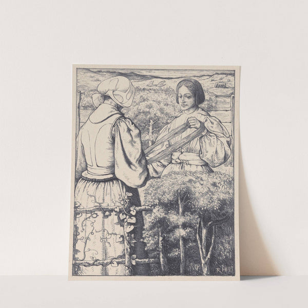 Huizer meisjes die garen winden by Richard Nicolaüs Roland Holst