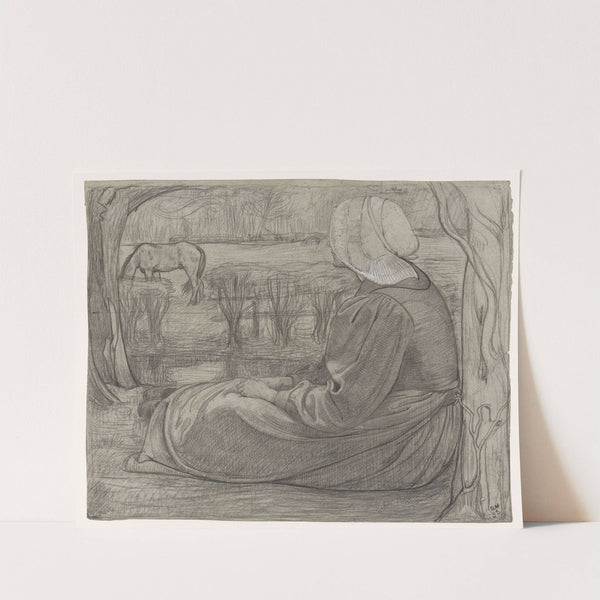 Huizer vrouw, zittend aan de waterkant by Richard Nicolaüs Roland Holst