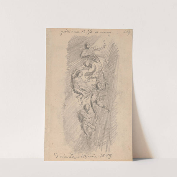 Human figures hovering in the skies by Stanisław Wyspiański