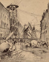 Humans Dissecting Martian War Machines