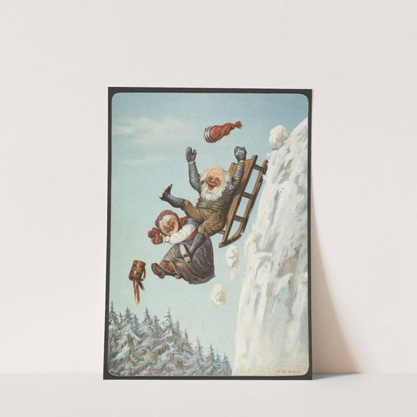 Humorous Christmas motif by Wilhelm Larsen