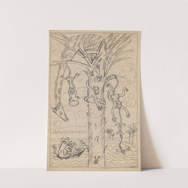 Humorous drawing for nephew Alik, X (1917) by Zygmunt Waliszewski