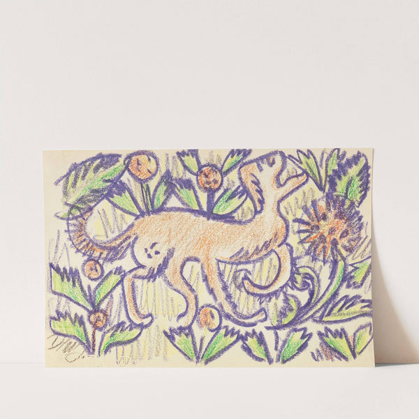 Hund im Pflanzennornament by Dorothea Maetzel-Johannsen