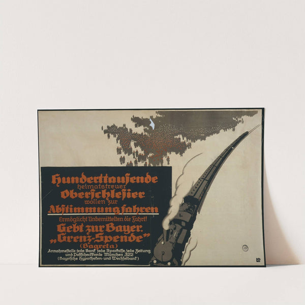 Hunderttausende heimatstreuer Oberschlesier wollen zur Abstimmung Fahren (1921) by Louis Oppenheim