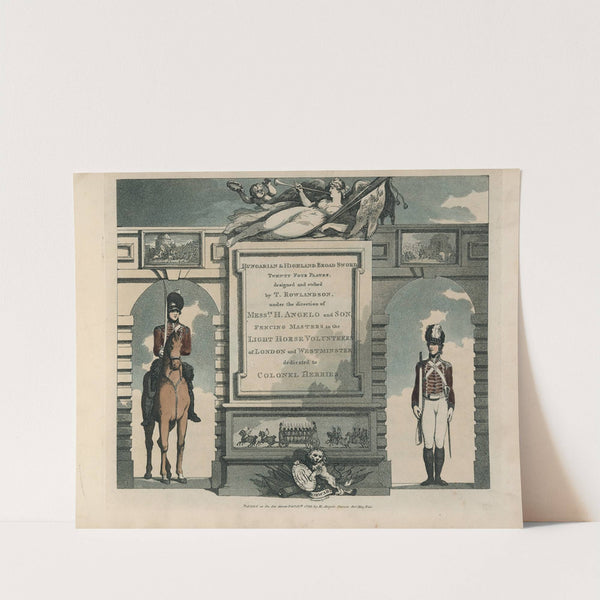 Hungarian & highland broad sword – Title Page (1799) by Thomas Rowlandson