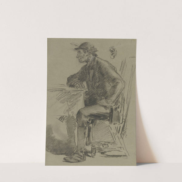 Hunter boy at the innkeeper's table by Anton Burger