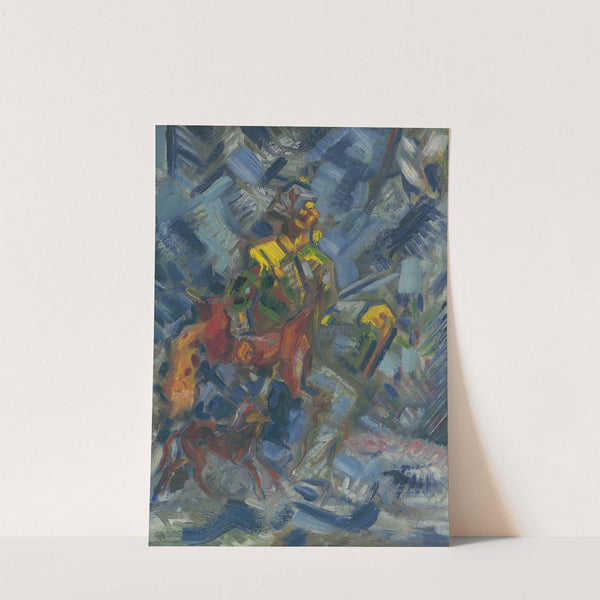 Hunter in a Blue Forest by Arnold Peter Weisz-Kubínčan