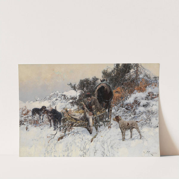 Hunter on a Horse-Drawn Cart (1912) by Jaroslav Věšín