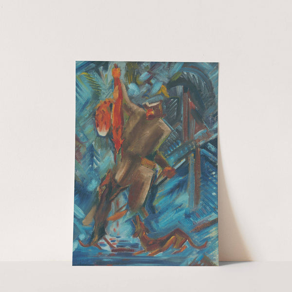 Hunter with a Fox in His Hand by Arnold Peter Weisz-Kubínčan